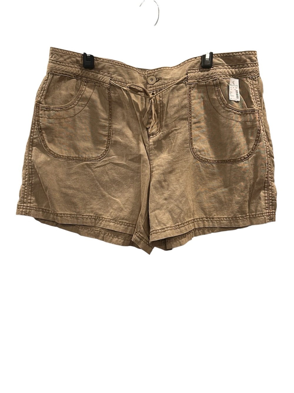 Maurices High Rise Linen Blend Shorts 5” NEW Size 20 Khaki Tan
